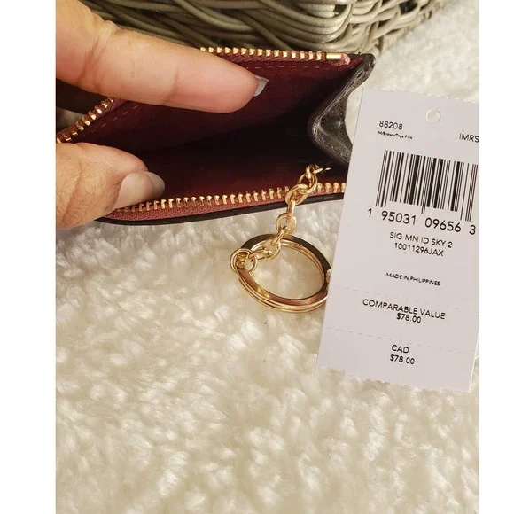 Coach Purse Signature Canvas Brown with pink Set NEW - Picture 12 of 17